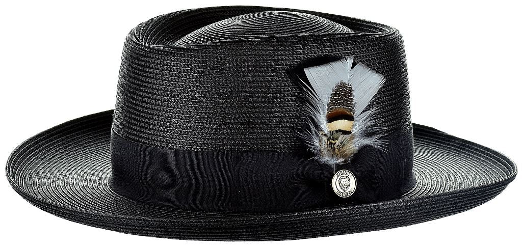 Gambler Straw Collection Hat Bruno Capelo Black Small