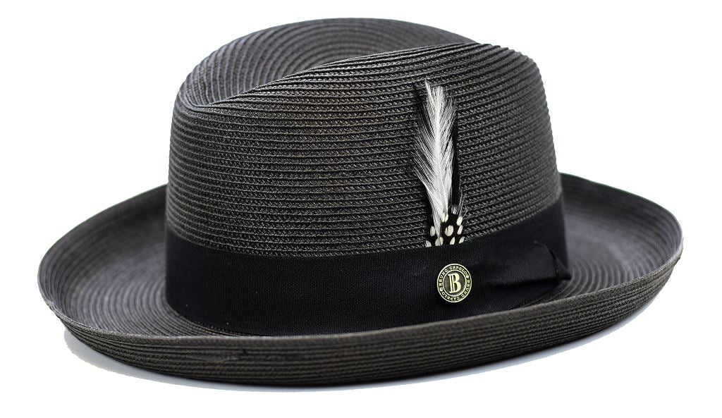 Godfather Straw Collection Hat Bruno Capelo Black Small
