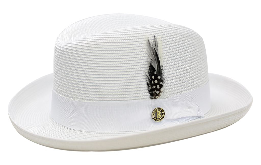 Straw Godfather Hat by Bruno Capelo Black / S