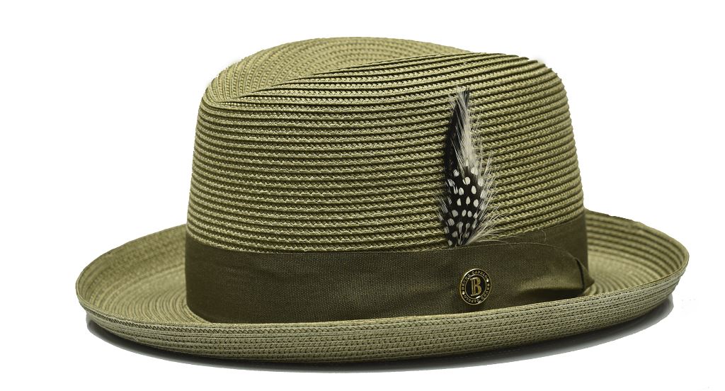 Godfather Straw Collection Hat Bruno Capelo Olive Green Small