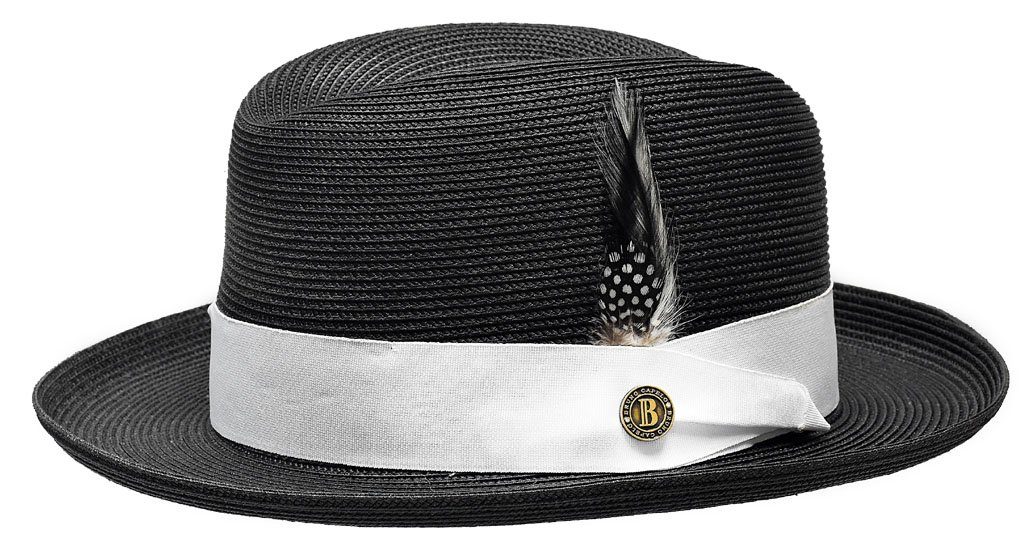 Godfather Straw Collection Hat Bruno Capelo Black/White X-Large