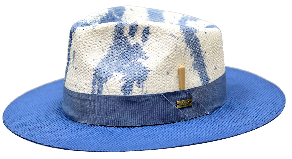 Lux Collection Hat Bruno Capelo Denim/White Large
