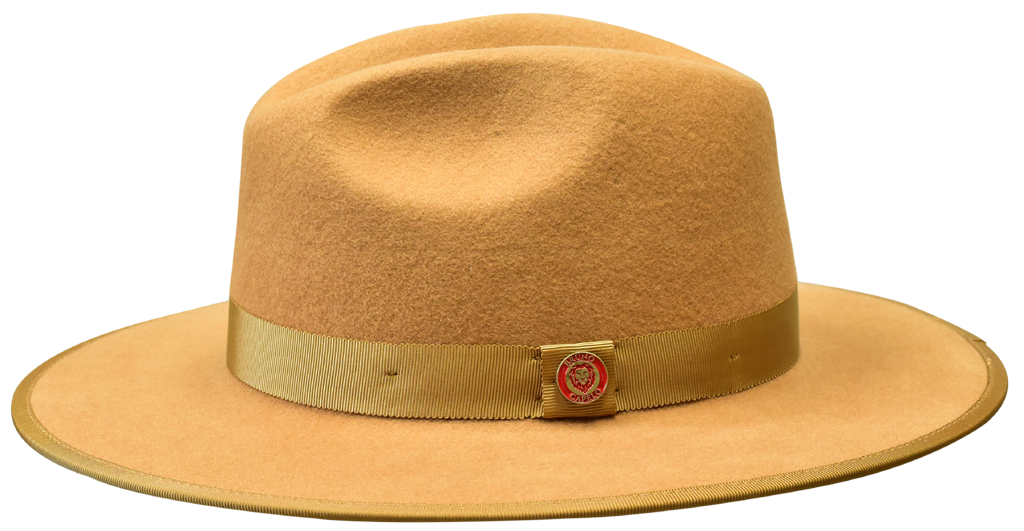 Monarch Collection (Red Bottom Fedora) Hat Bruno Capelo Acorn/Red Small