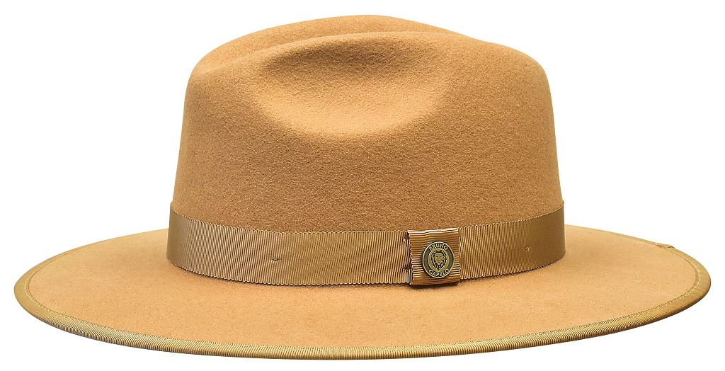 Monarch Collection (Red Bottom Fedora) Hat Bruno Capelo Acorn/Dark Green Large