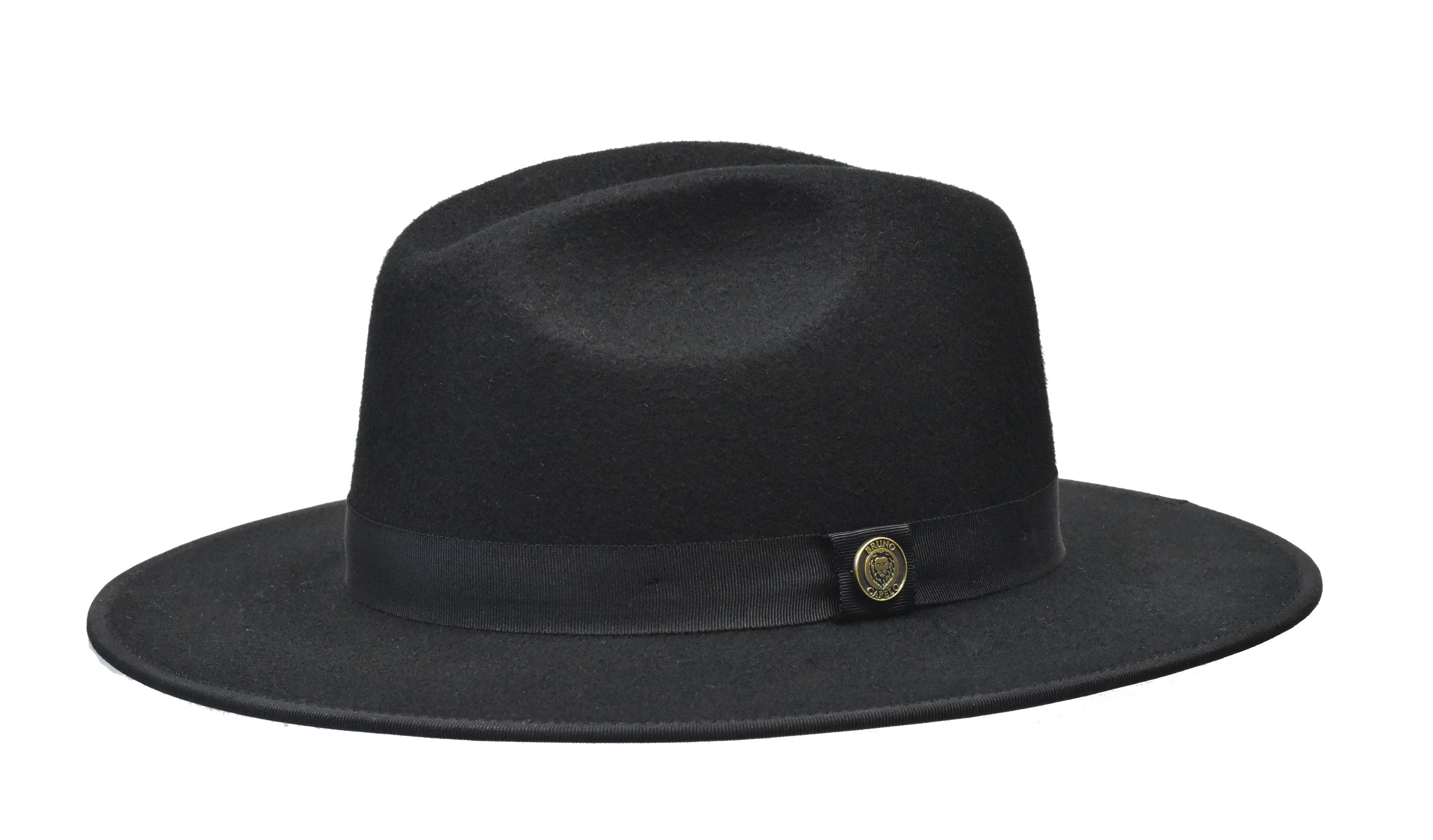 Monarch Collection (Red Bottom Fedora) Hat Bruno Capelo Black/Light Pink Medium