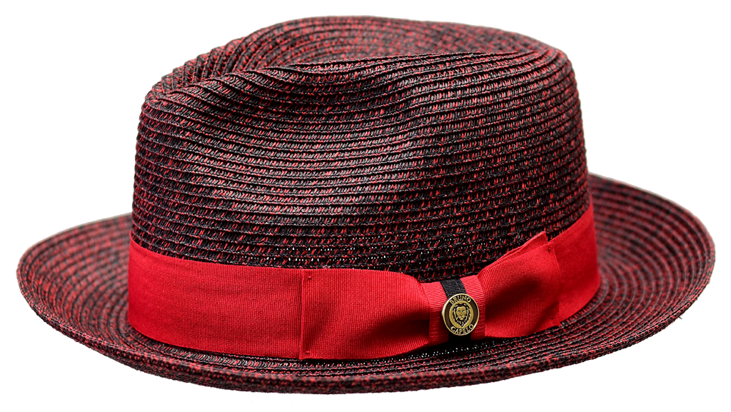 Piedmont Collection Hat Bruno Capelo Black Red Medium