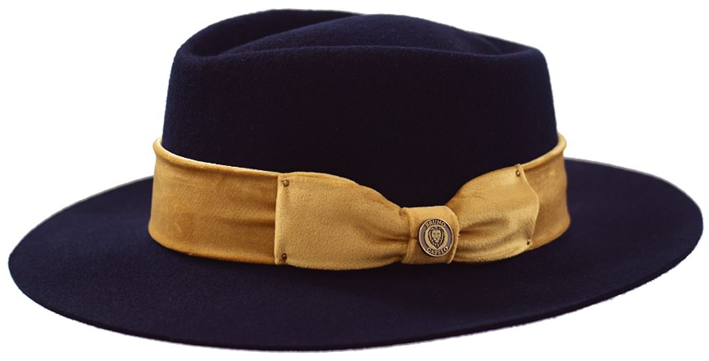 Ricardo Collection Hat Bruno Capelo Navy Blue/Camel Small