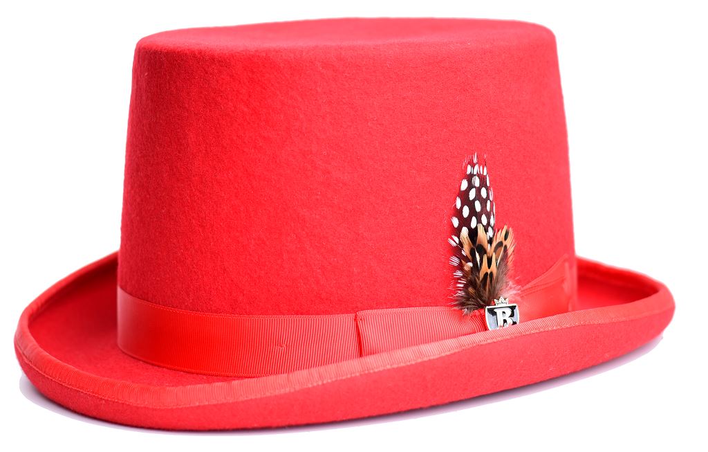 Top Hat Collection Hat Bruno Capelo Red Small