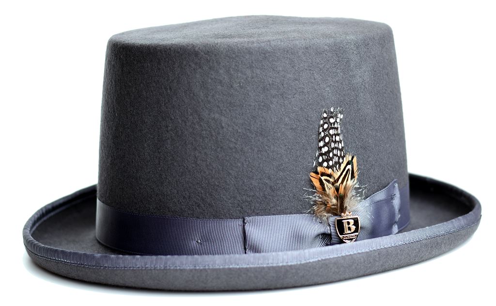 Top Hat Collection Hat Bruno Capelo Charcoal Grey Small