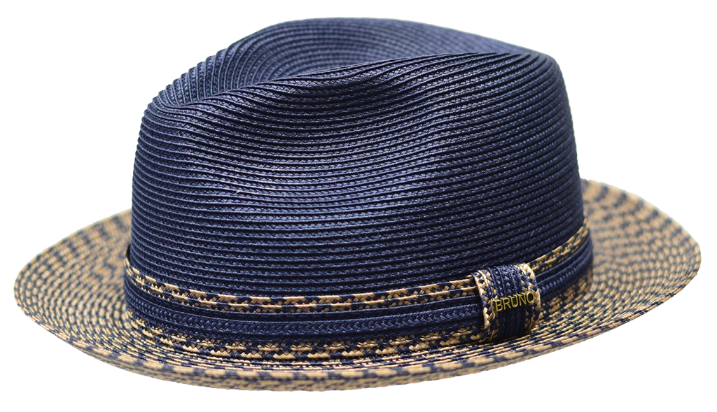 Antonio Collection Hat Bruno Capelo Cognac Brown/Navy Blue Large 