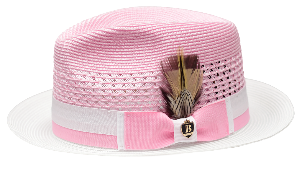 Belvedere Collection Hat Bruno Capelo Light Pink/White Medium 