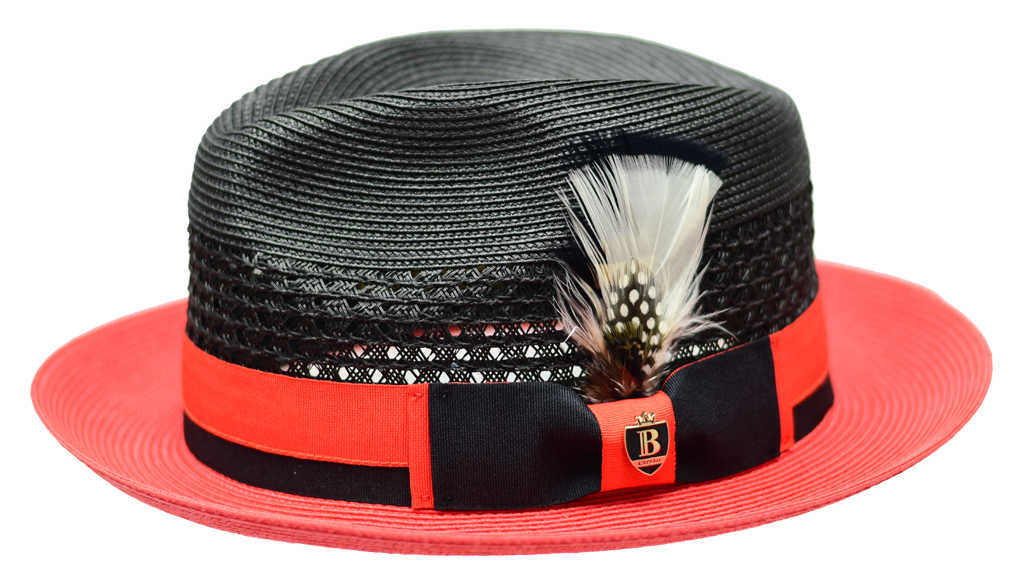 Belvedere Collection Hat Bruno Capelo Black/Red Medium 