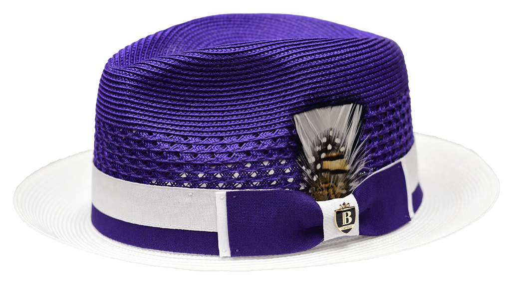 Belvedere Collection Hat Bruno Capelo Purple/White Medium