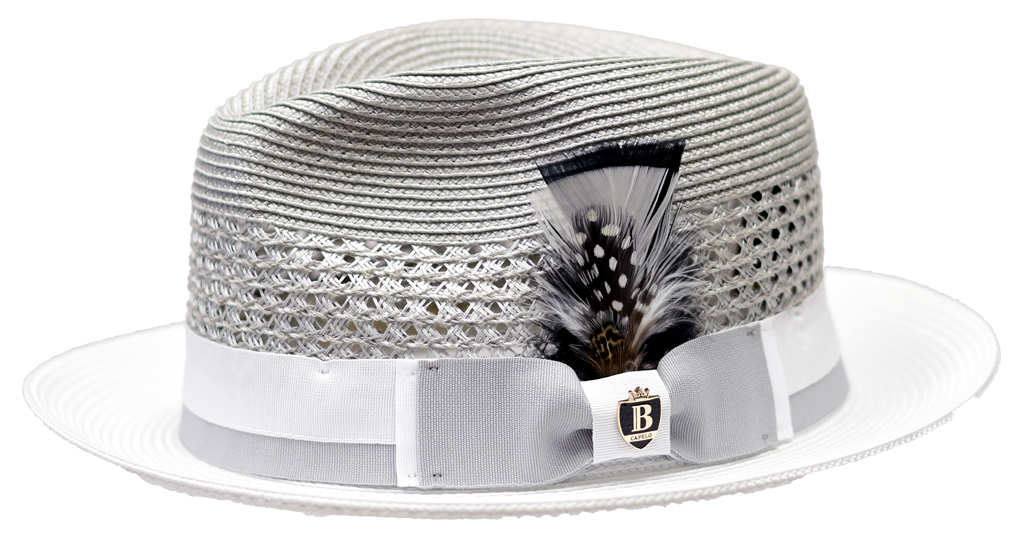 Belvedere Collection Hat Bruno Capelo Grey/White Medium
