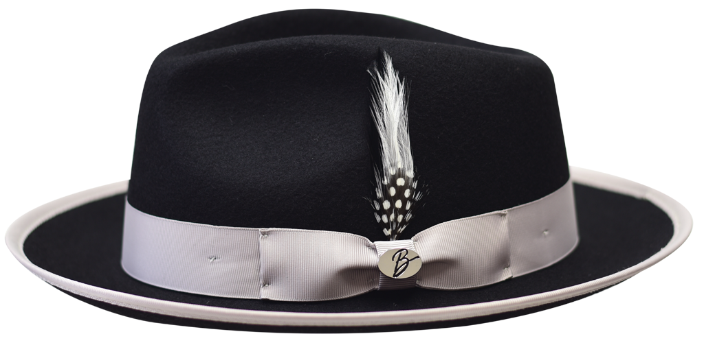 Brooks Collection Hat Bruno Capelo Black/Silver Medium 