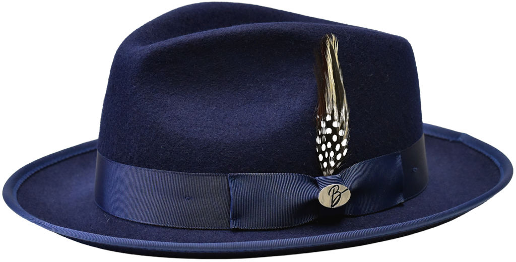 Brooks Collection Hat Bruno Capelo Navy Blue Medium 
