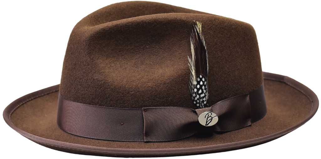 Brooks Collection Hat Bruno Capelo Chocolate Brown Medium 