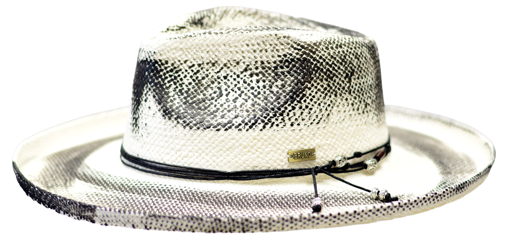 Bourbon Collection Hat Bruno Capelo White/Black Medium 