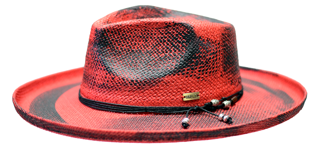 Bourbon Collection Hat Bruno Capelo Red/Black Medium 