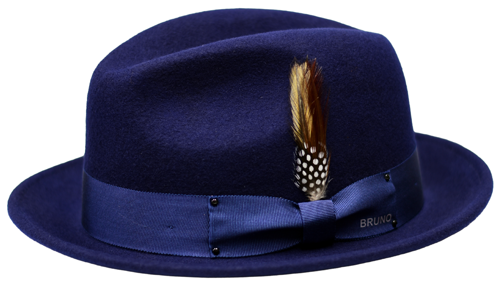 Crown Royal Collection Hat Bruno Capelo Navy Blue Medium