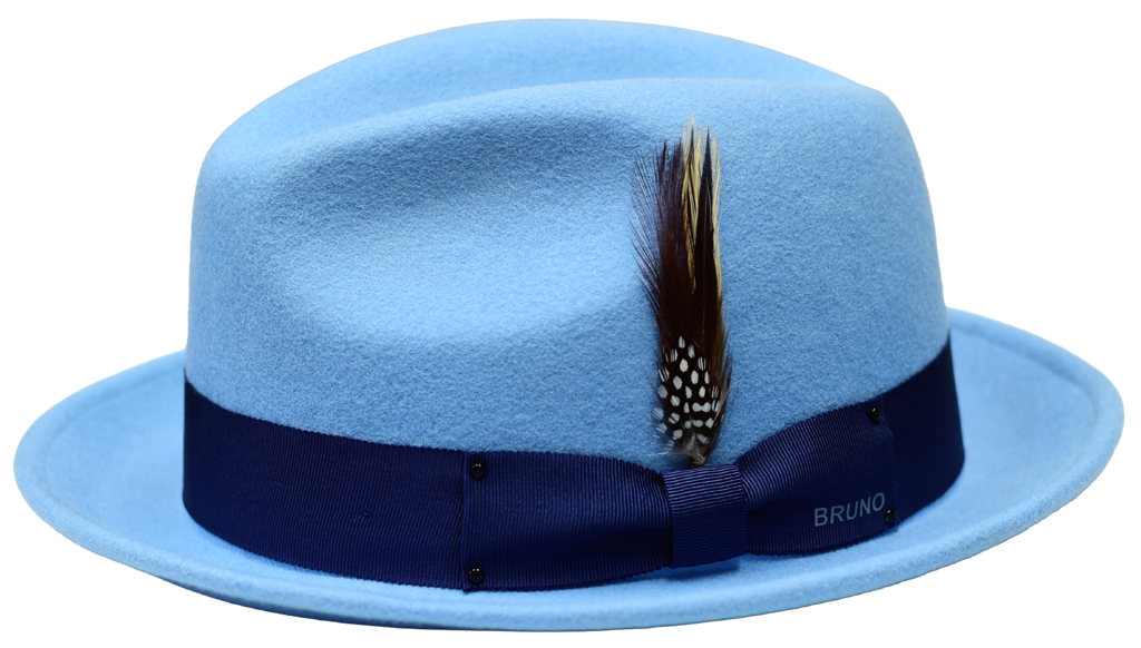 Crown Royal Collection Hat Bruno Capelo Light Blue/Navy Blue Medium