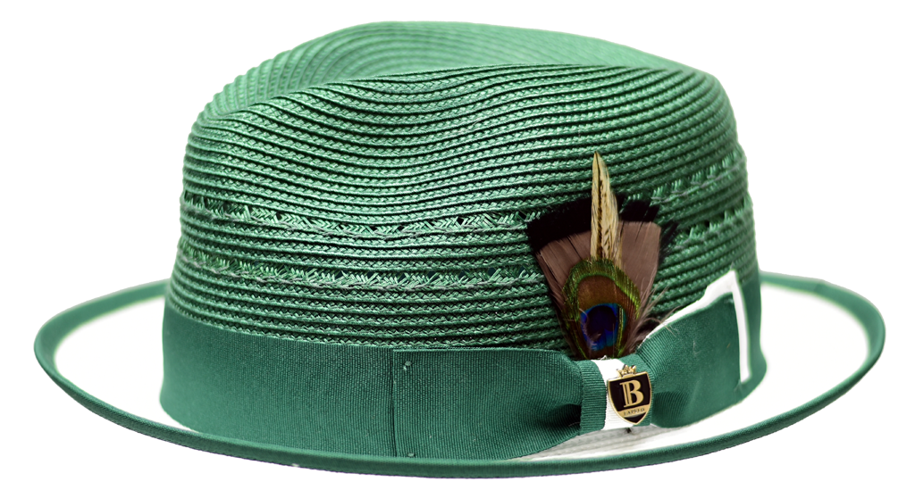 Casanova Collection Hat Bruno Capelo Emerald Green/White Medium