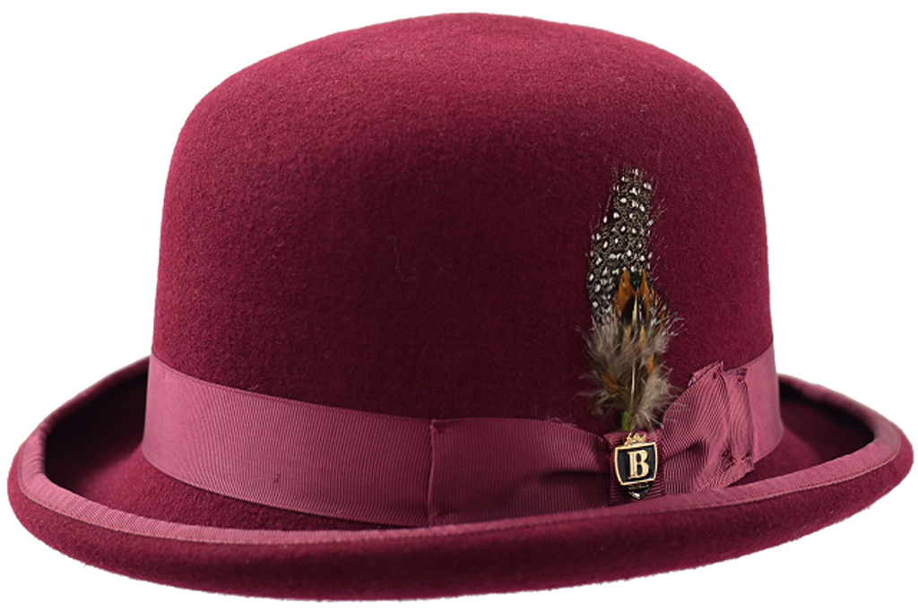 Bowler Collection Hat Bruno Capelo Burgundy Small 