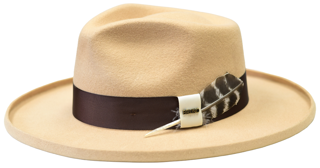 Diplomat Collection Hat Bruno Capelo Tan/Dark Brown/Bone Medium
