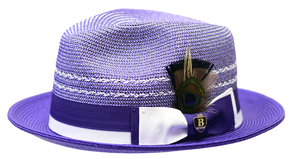Encore Collection Hat Bruno Capelo Purple/White Medium