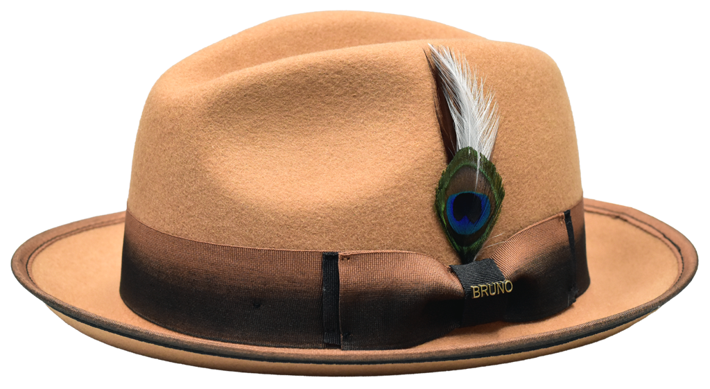 Emperor Collection Hat Bruno Capelo Camel/Dark Brown Medium