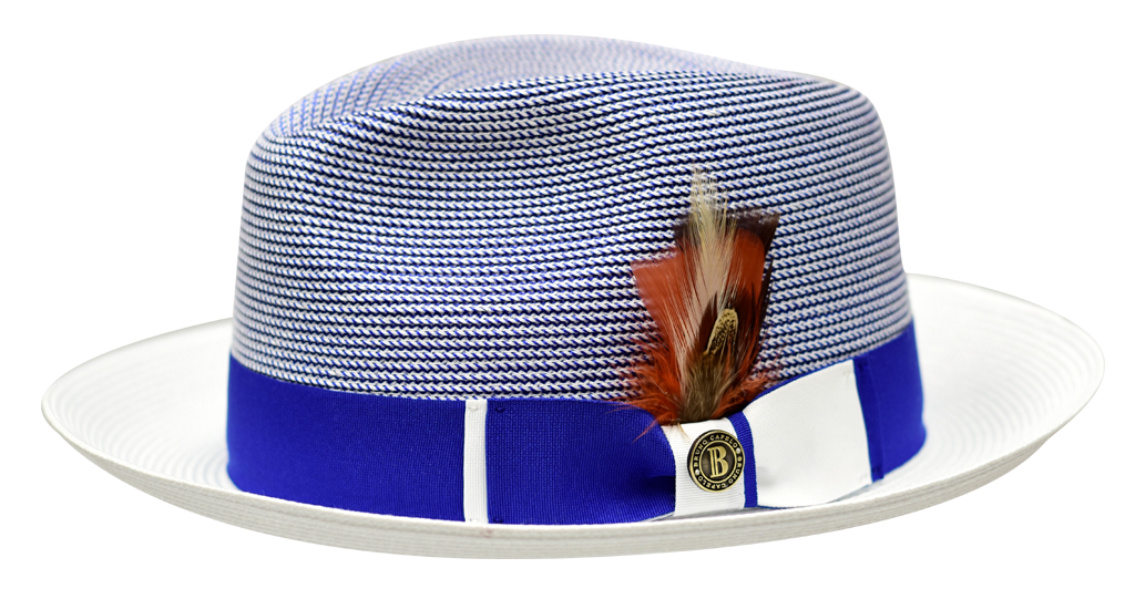 Georgio Collection Hat Bruno Capelo Royal Blue/White Large 