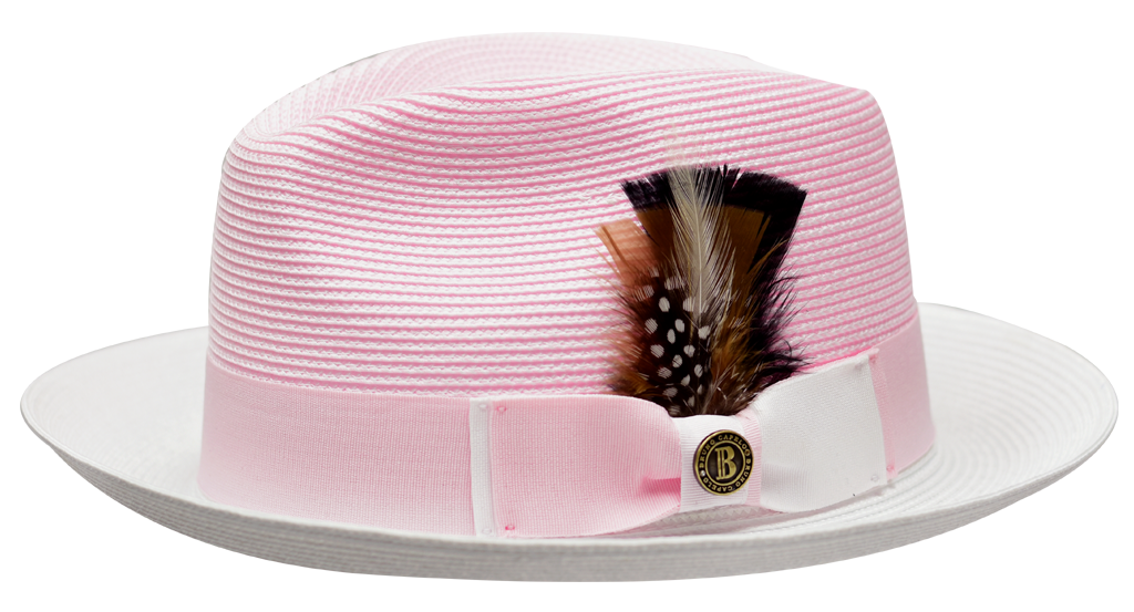 Georgio Collection Hat Bruno Capelo Light Pink/White X-Large 