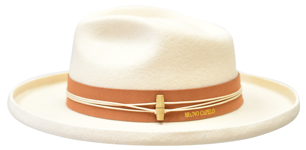 Gentleman Collection Hat Bruno Capelo Ivory/Cognac Large