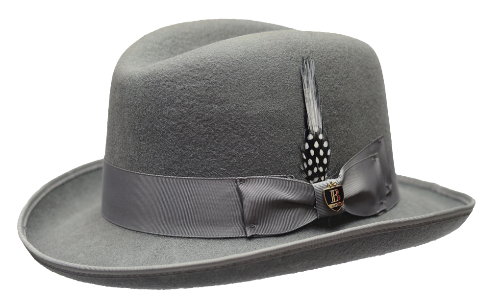 Godfather (Homburg) Collection Hat Bruno Capelo Graphite Grey Large 