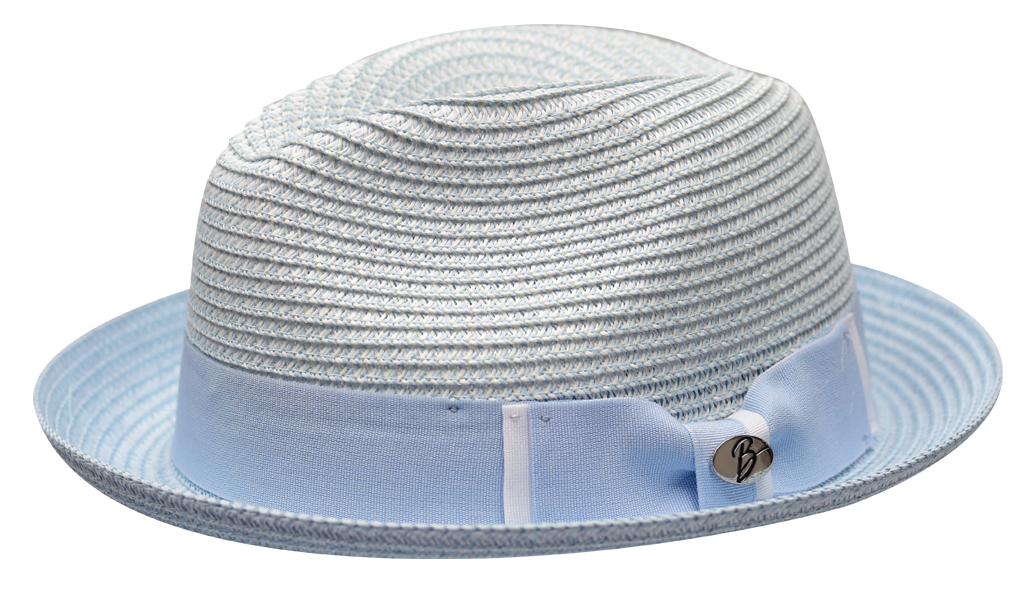 Gino Collection Hat Bruno Capelo Light Blue/White Medium 