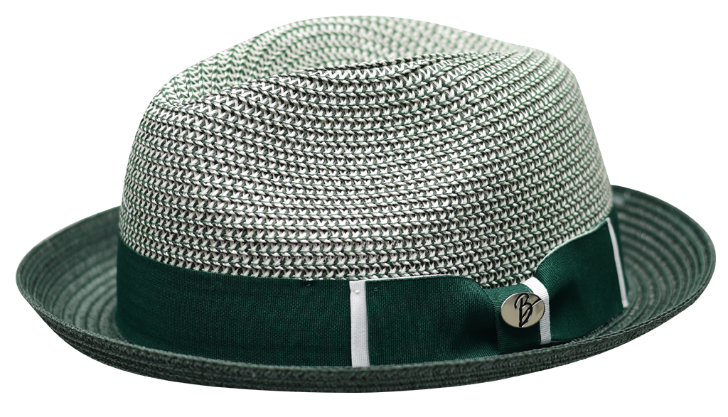 Gino Collection Hat Bruno Capelo Emerald Green/White Medium 