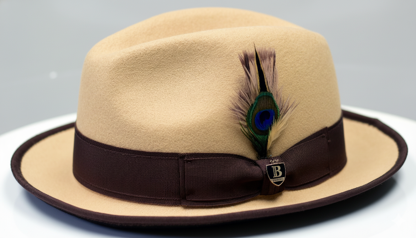 Saverio Collection Hat Bruno Capelo Tan/Dark Brown Medium