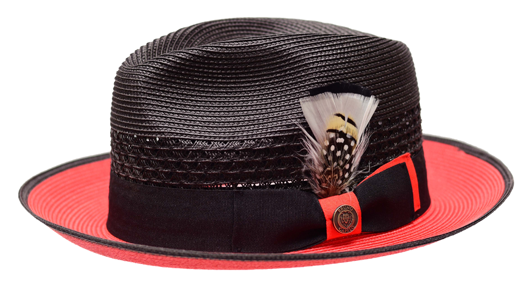 Havana Collection Hat Bruno Capelo Black/Red Large 