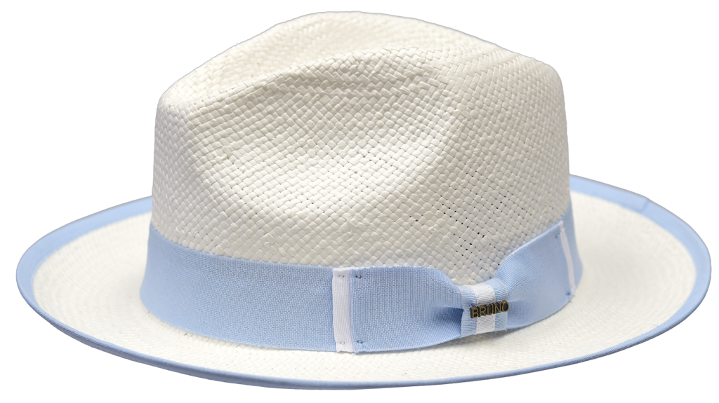 Havana Collection Hats Bruno Capelo White/Light Blue Medium