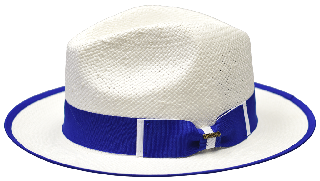 Havana Collection Hats Bruno Capelo White/Royal Blue Medium