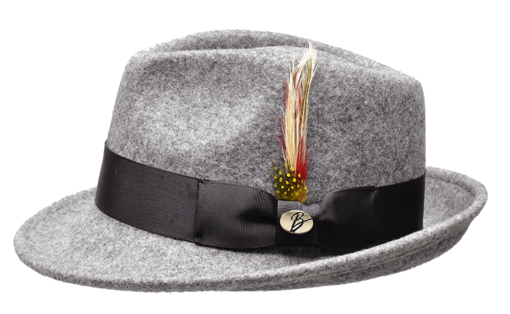 Hudson Collection Hat Bruno Capelo Heather Grey/Black Medium