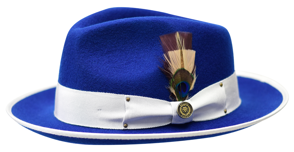 Lorenzo Collection Hat Bruno Capelo Sapphire Blue/Silver Medium