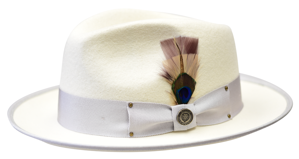 Lorenzo Collection Hat Bruno Capelo Ivory/Silver Medium