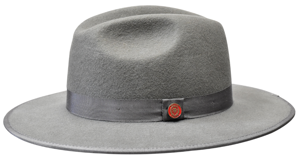 Monarch Collection Hat Bruno Capelo Steel Grey/Red Large 