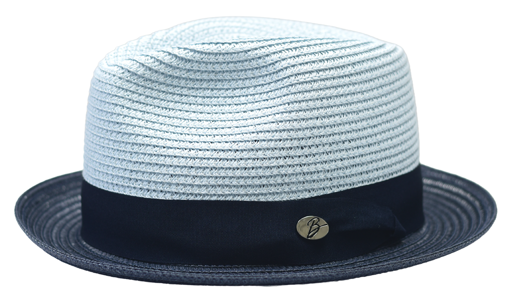 Marcello Collection Hat Bruno Capelo Light Blue/Navy Blue Medium