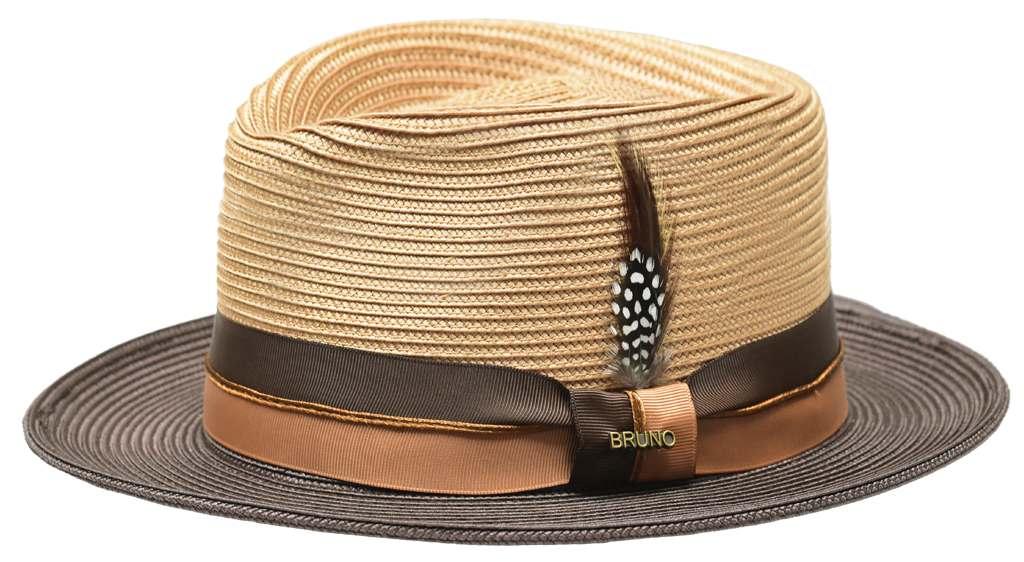 Maywood Collection Hat Bruno Capelo Camel/Dark Brown Medium