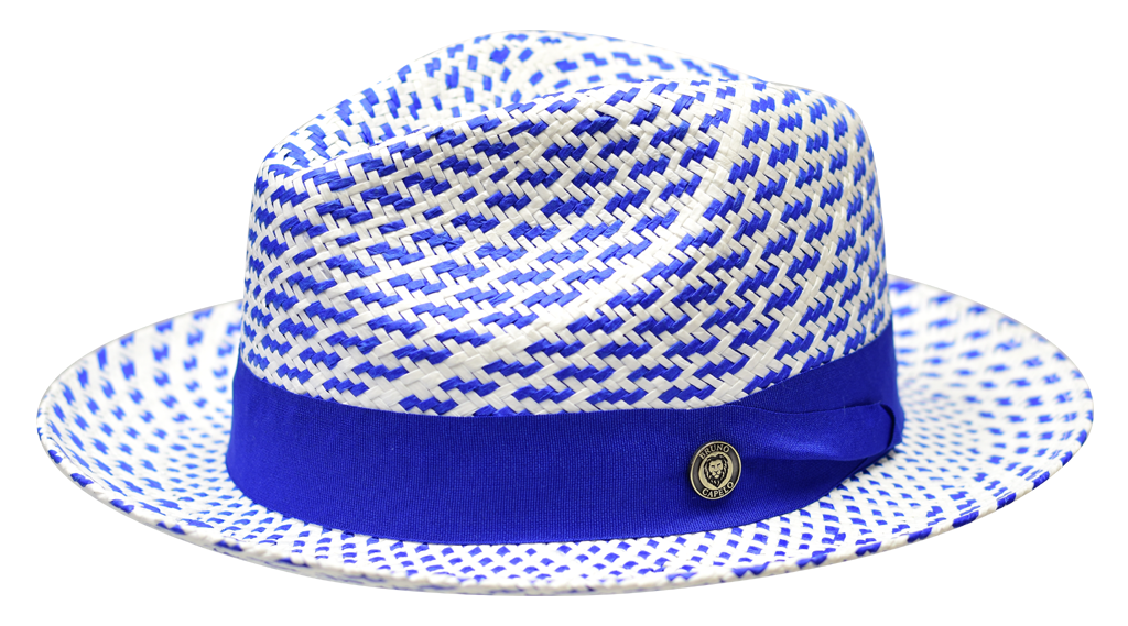 Naples Collection Hat Bruno Capelo White/Royal Blue Medium 