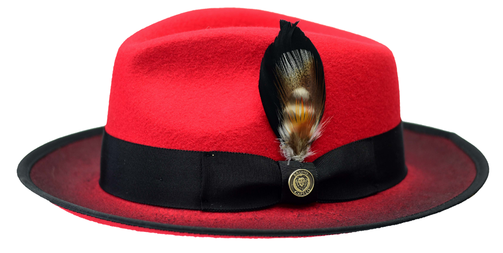 New Yorker Collection Hat Bruno Capelo Red/Black Medium 