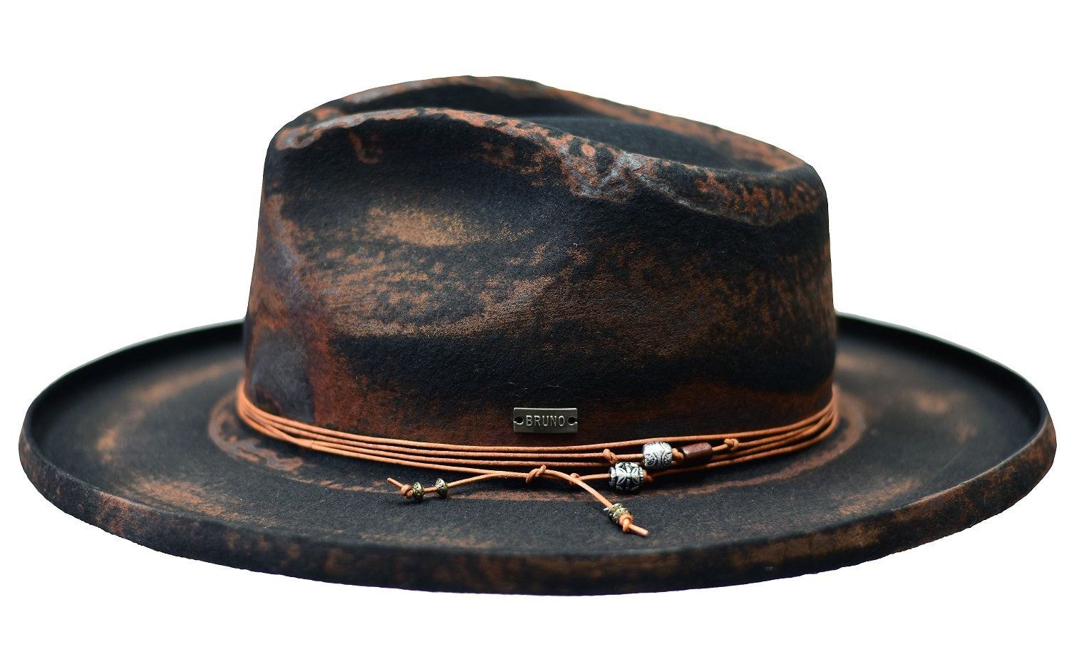 Orleans Collection Hat Bruno Capelo Black/Brown Medium 