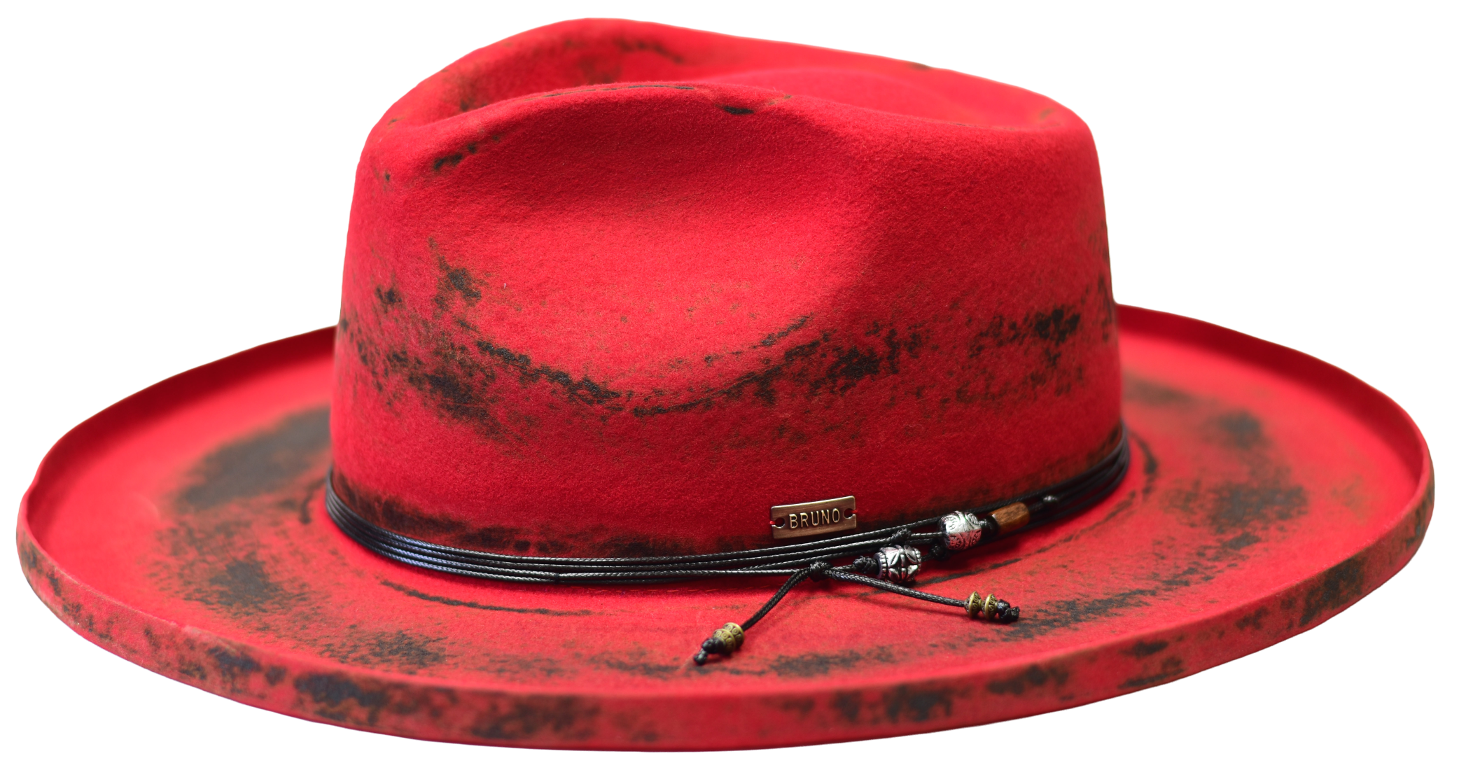 Orleans Collection Hat Bruno Capelo Red/Brown/Black Medium